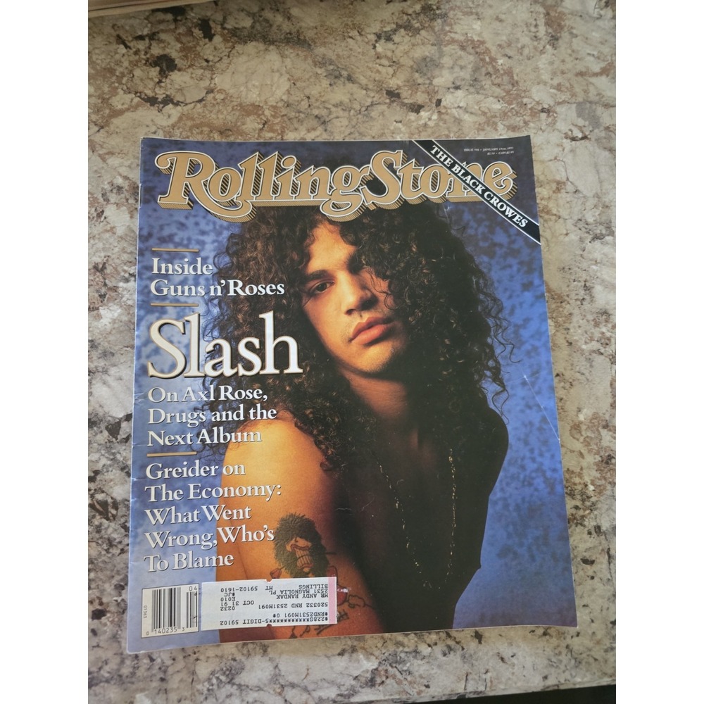 Rolling Stone Magazine January 24, 1991 #596 Slash/Guns & Roses